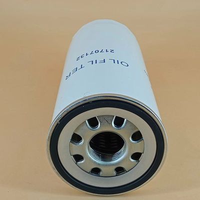Filtro de aceite de excavadora de circulación de aceite liso 21707132 con componentes de núcleo de fibra de vidrio